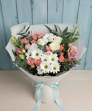 Букет цветов из:  Розы, Лизиантусы и Хризантемы #REPLACE_PRED# Новом Кяхулае