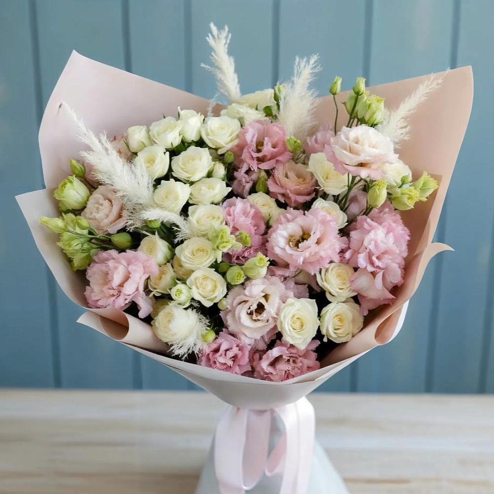 Букет цветов из: Альстромерии и Розы в Новом Кяхулае