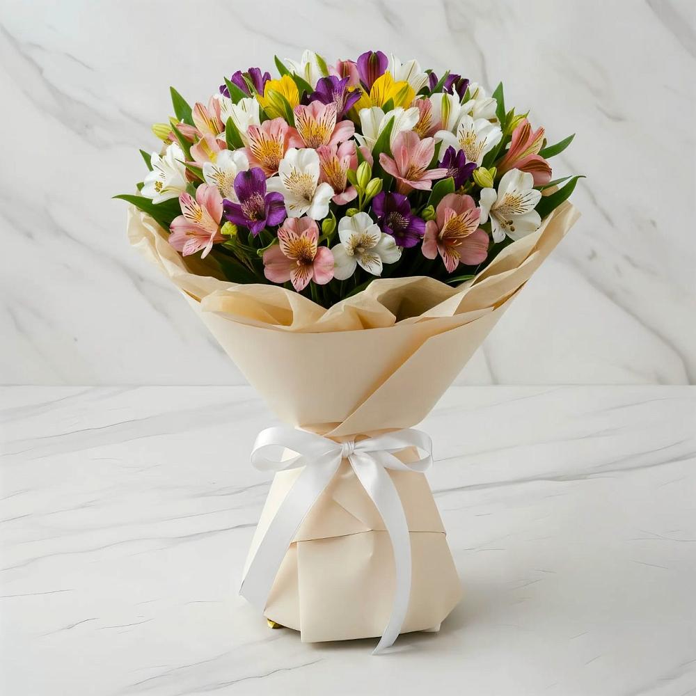 Букет цветов из: Альстромерии в Новом Кяхулае