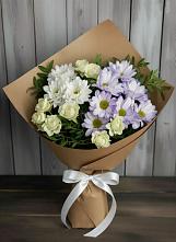 Букет цветов из:  Хризантемы и Розы #REPLACE_PRED# Новом Кяхулае