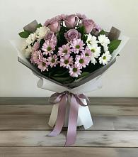 Букет цветов из:  Хризантемы и Розы в Новом Кяхулае