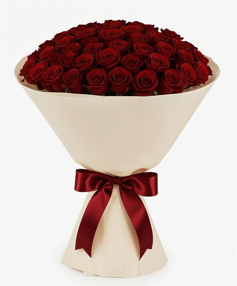 Букет 101 Бордовая роза Блэк Бакарра в Новом Кяхулае